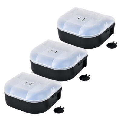 Suurpakkaus | 3 kpl Turvallinen syöttiasema hiirenloukulle | Vain kotelo