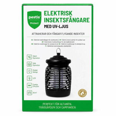 Sähköinen hyönteispyydys ulkokäyttöön | Pestis Protect® Pakkaus